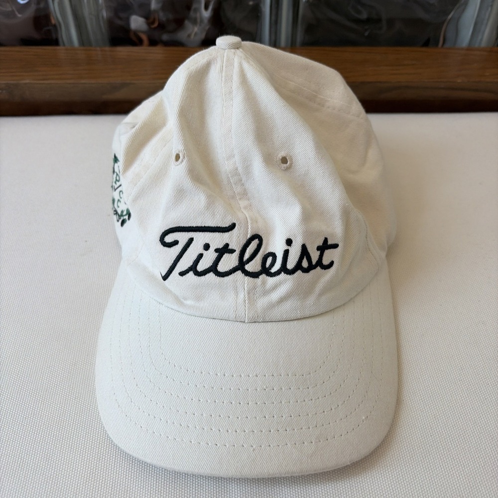 Vintage Titleist Texace Hat White Strap Made USA Golf 90s Princess Anne Club - Picture 3 of 9